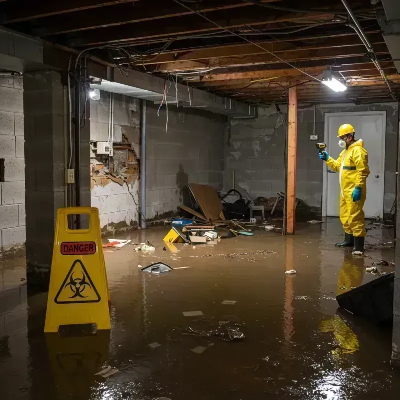 Flooded Basement Electrical Hazard in Hoffman Estates, IL Property